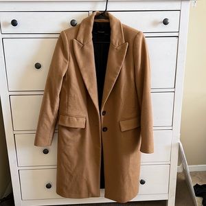 Camel Zara pea coat size M